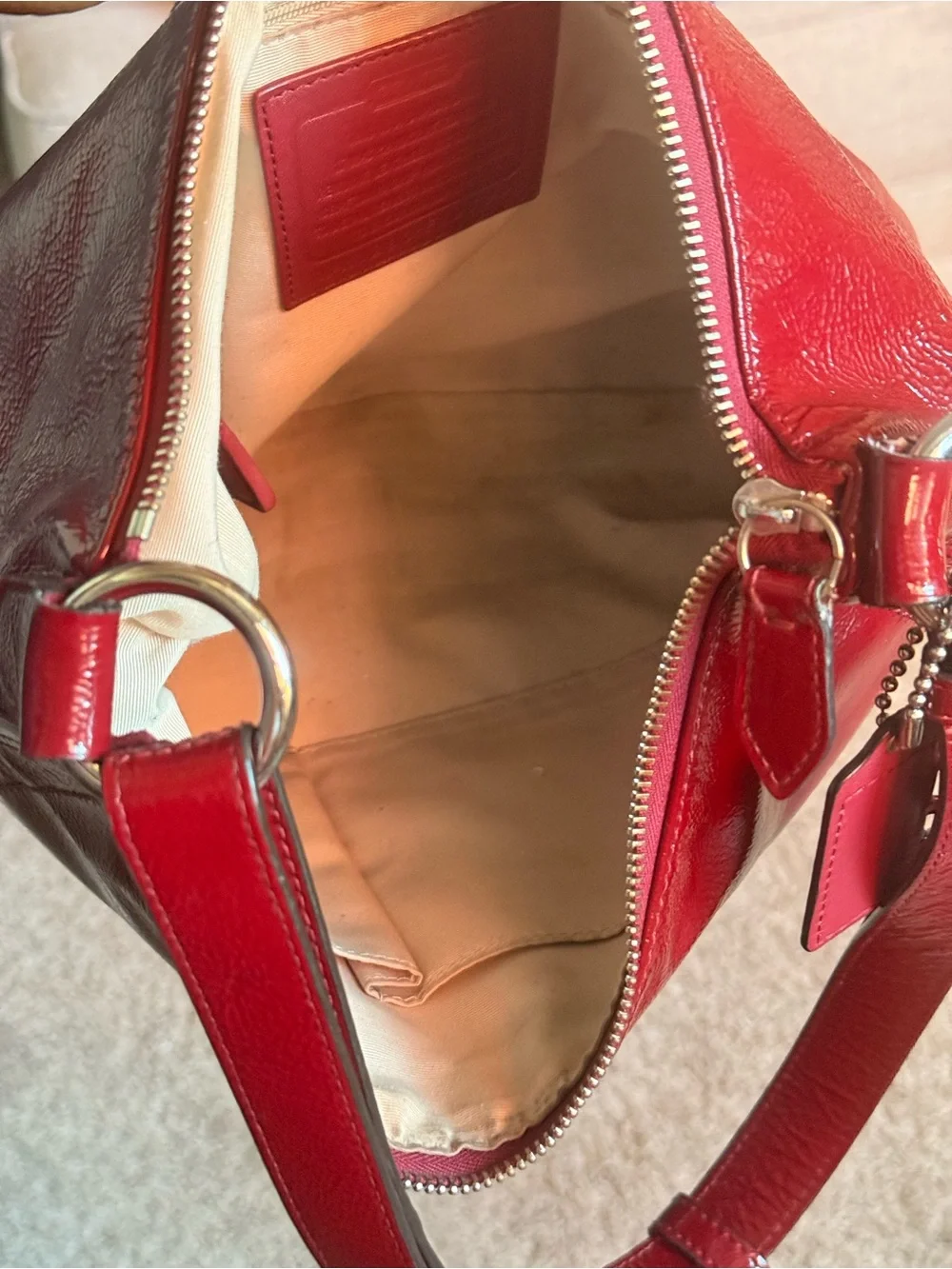 Coach Soho Red Patent Leather Bag